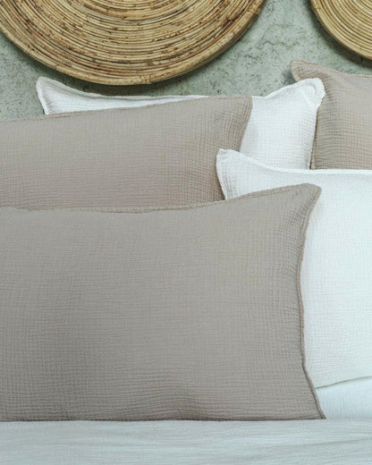 Housse de couette gaze de coton sable Maison d'été