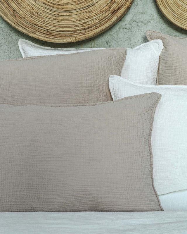 Housse de couette gaze de coton sable Maison d'été