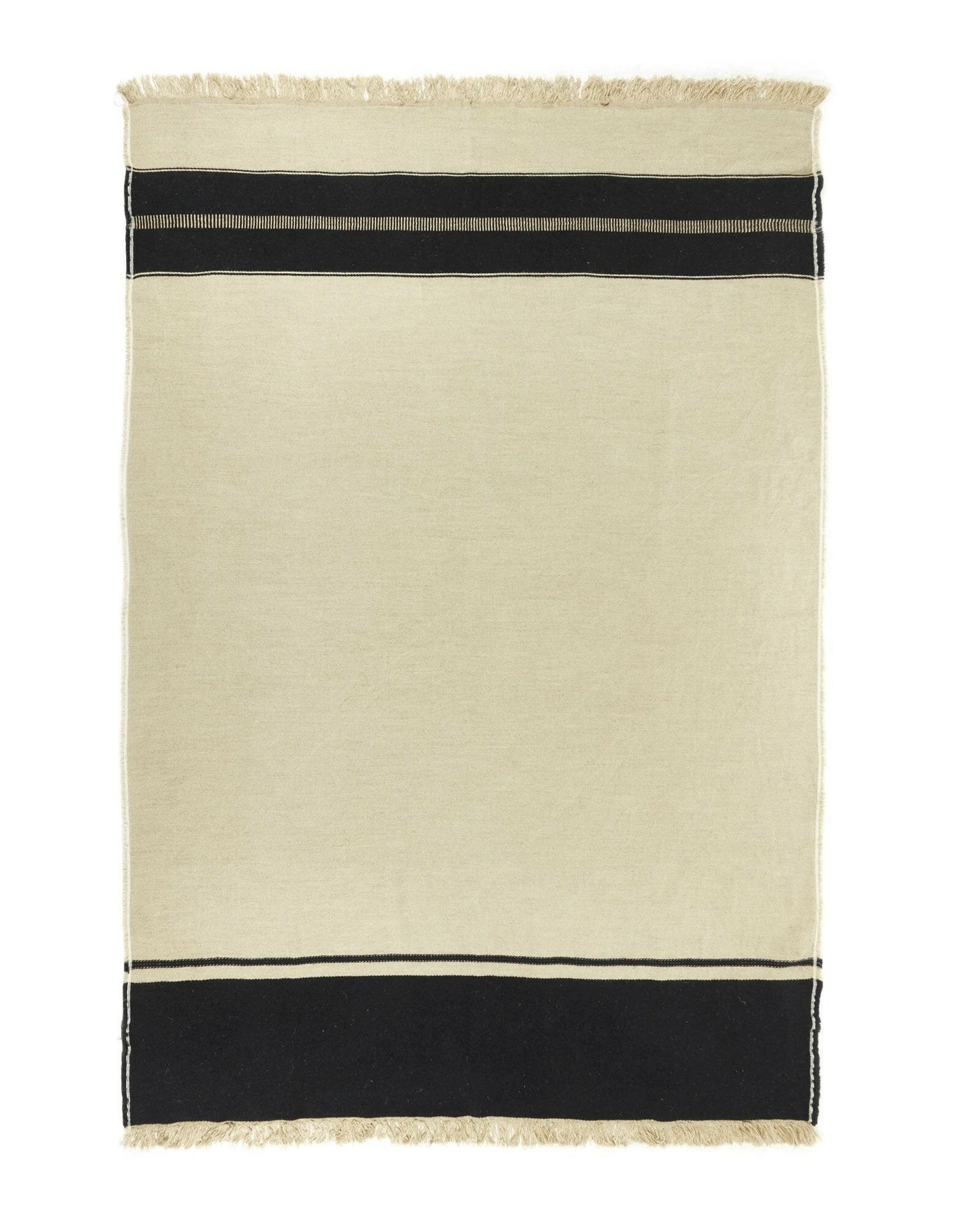 Montana throw in wool and linen Doré