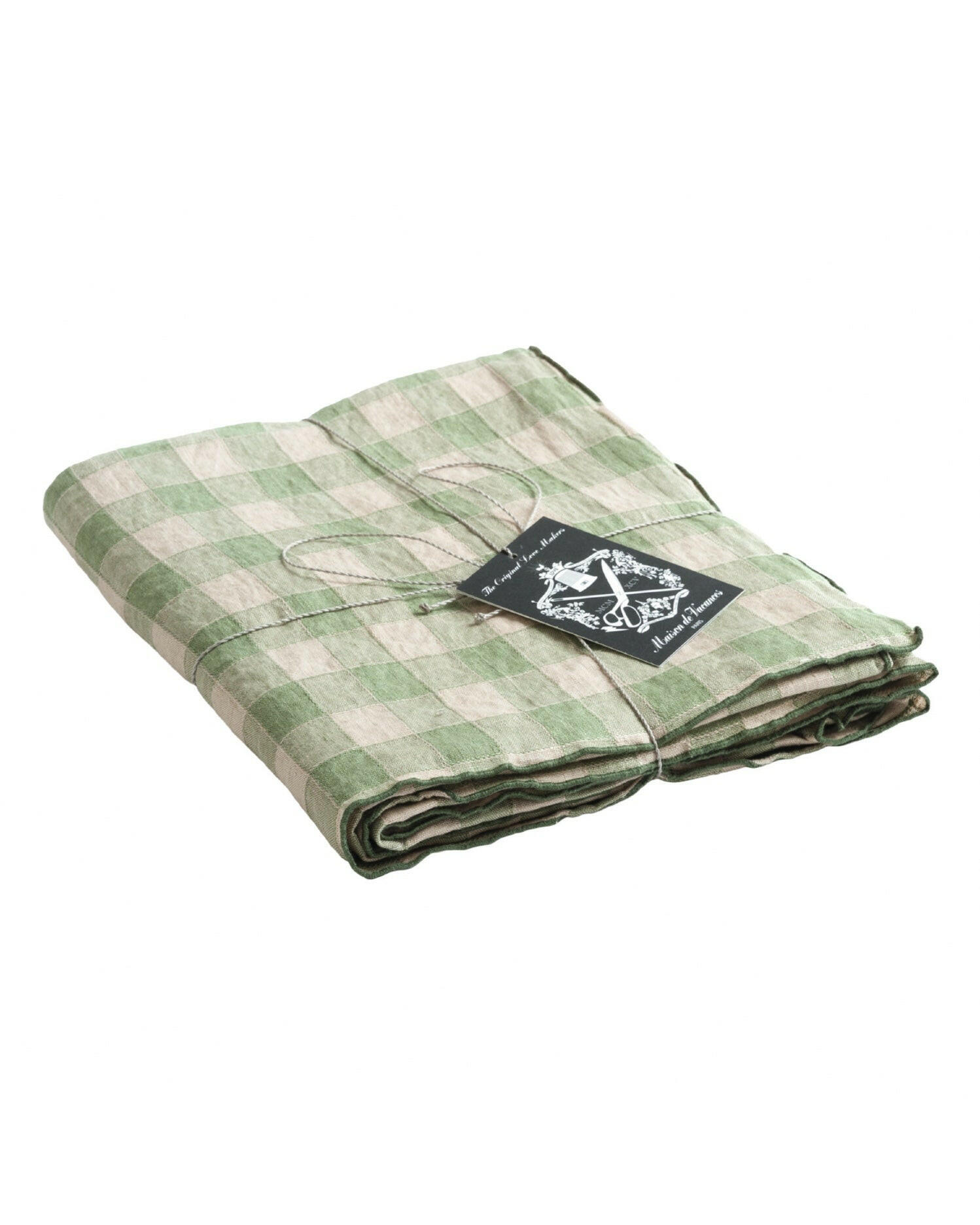 Nappe Vintage Vichy Sauge Maison de Vacances