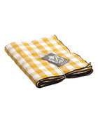 Mimi Canvas Tablecloth Gingham Ochre / Black Bourdon