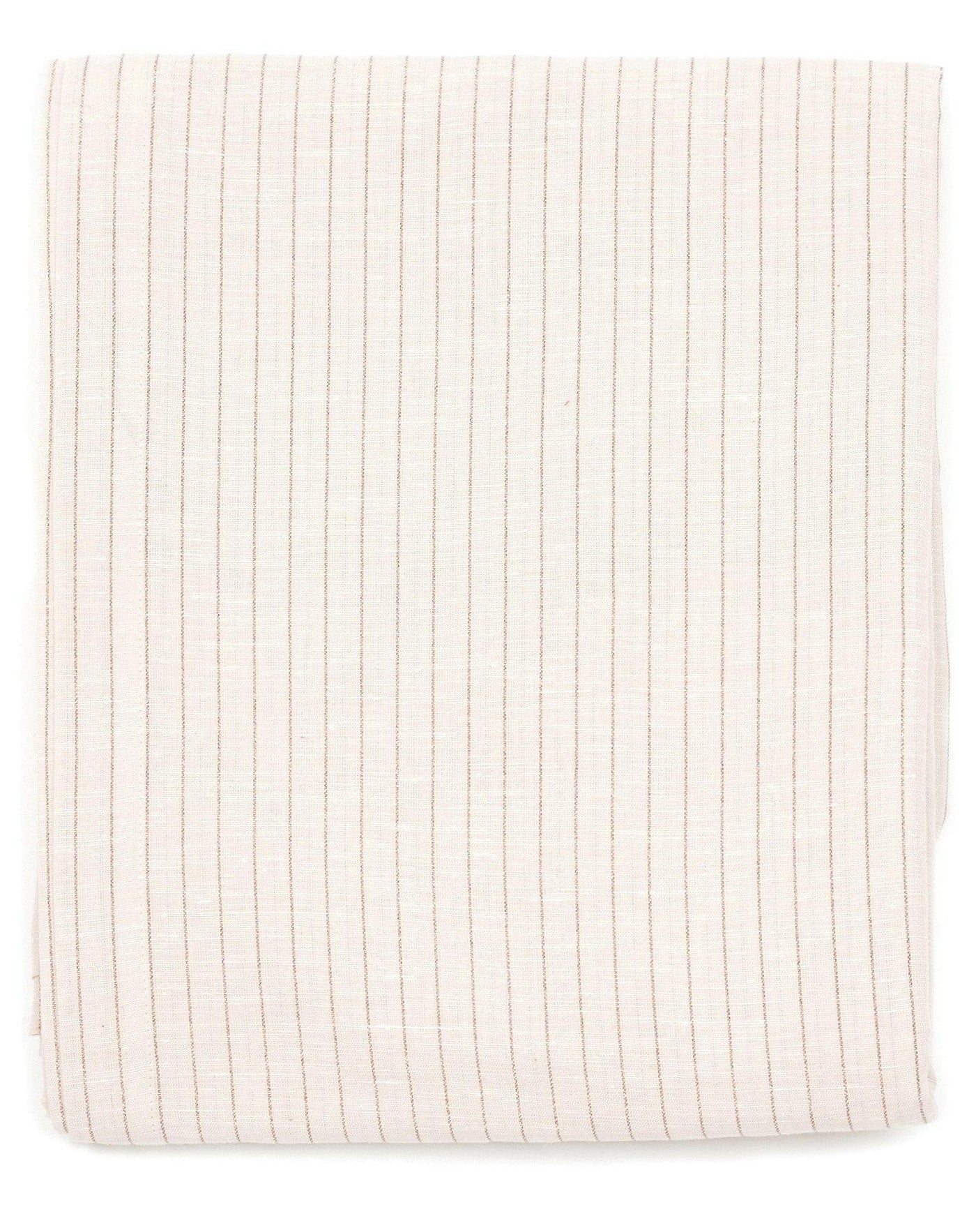 Nappe en coton lin et rayures lurex, rose poudré - -Gabrielle Paris-Halo ConceptNappe en coton lin et rayures lurex, rose poudré - -Gabrielle Paris-Halo Concept  