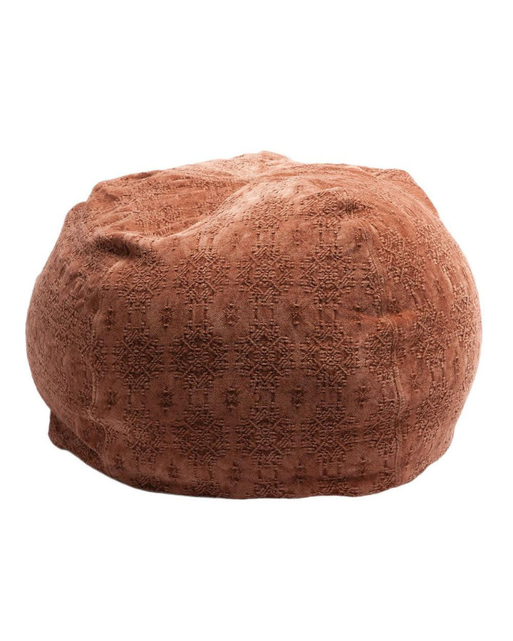 Pouf Bulle Maison de Vacances Stone Washed Jacquard Kilim Argile