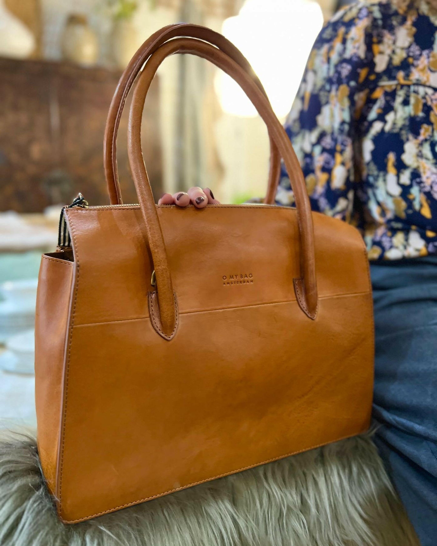 sac kate cognac