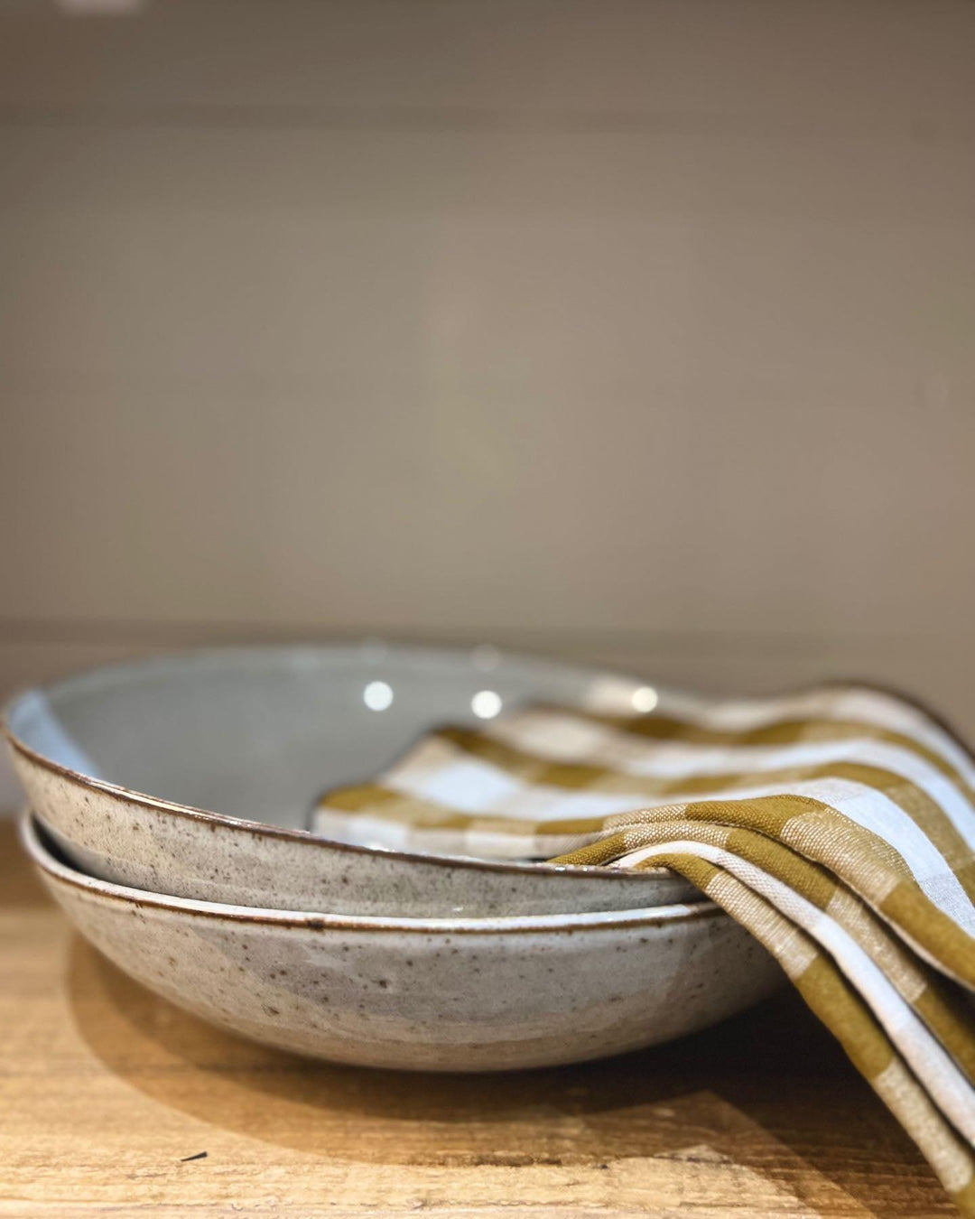 Saladier Taranto, grès émaillé.