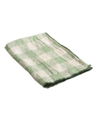Vintage Gingham Canvas Bourdon Tea Towel, Sage