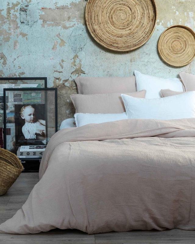 Housse de couette gaze de coton nude Maison d'été