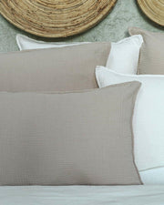 Taie d'oreiller gaze de coton sable Maison d'été 
