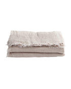 Vice Versa Fringed Throw / Curtain in Washed Linen Gauze, Dune